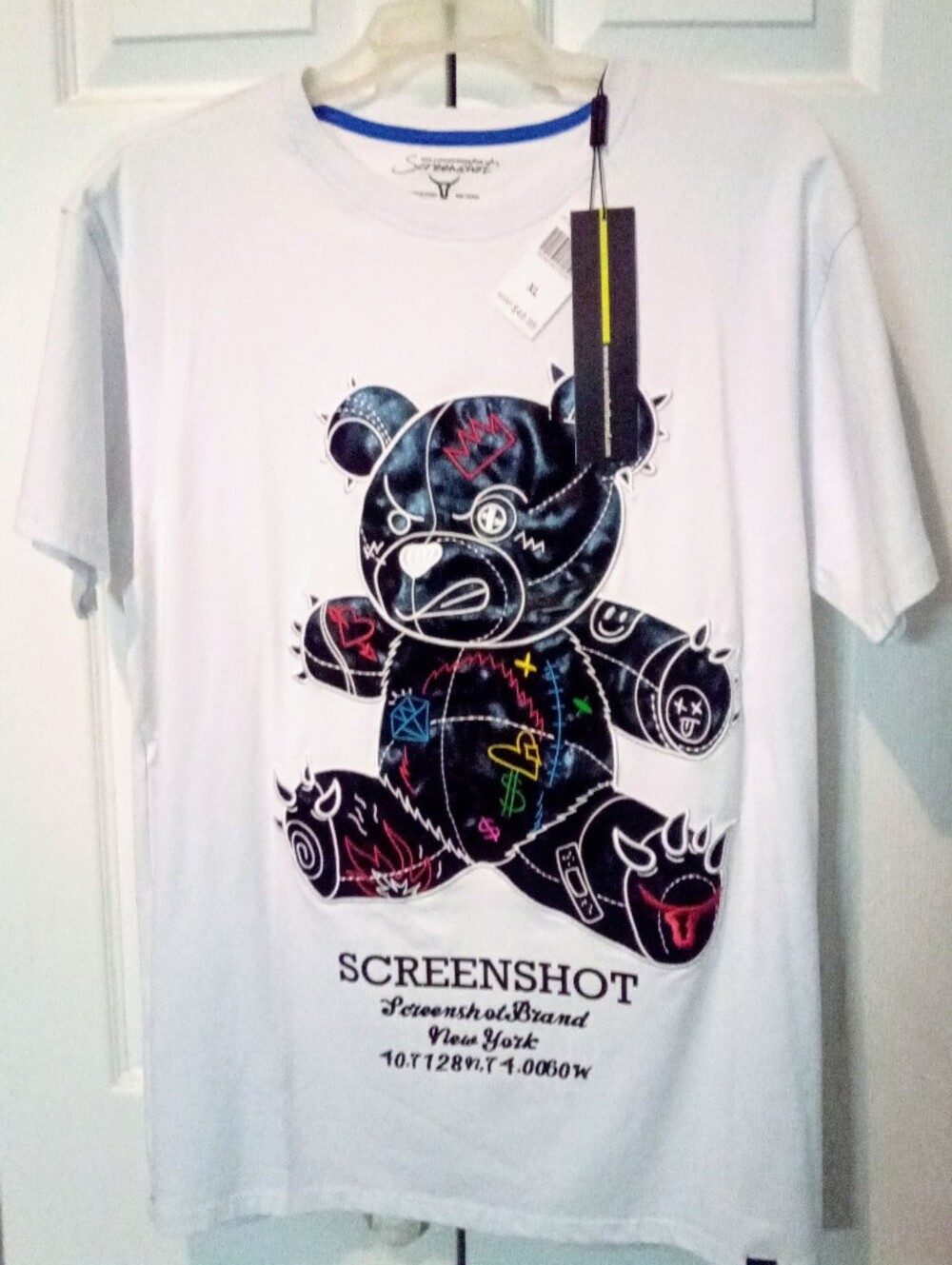 Men's XL New w/ Tags Screenshot White Shirt Sleeved Tee